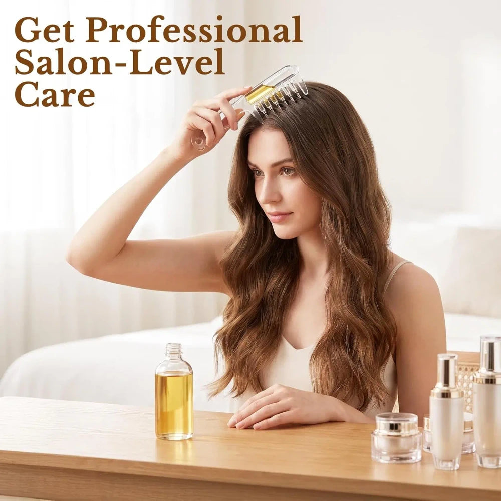 Peigne à Bain d'Huile – Applicateur pour Cuir Chevelu