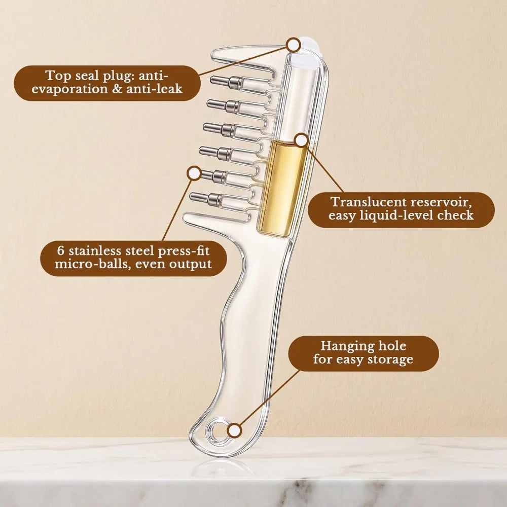 Peigne à Bain d'Huile – Applicateur pour Cuir Chevelu